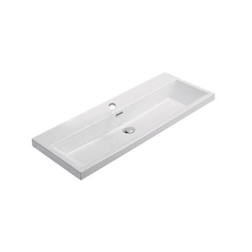 Wastafel Sanilux Compact Keramiek 100 cm 1 Kraangat Wit 