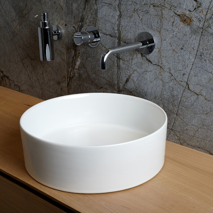 Waskom Loutro Mc Delly M Rond 40x40x12 cm Mat Wit