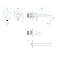 Inbouw Wastafelmengkraan IVY Bond 2-gats Coldstart Chroom