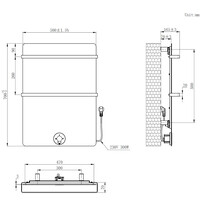 Elektrische Radiator Best Design Brenner Concrete 70x50 cm 300W Beton Grijs