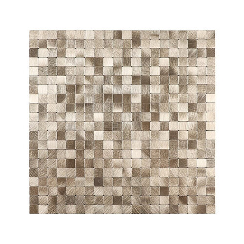 Mozaïek Isodeco Steenstrip Blokjes Zelfklevend 30.5x30.5 cm Goud (Prijs Per Stuk) 
