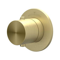 Afbouwdeel IVY Concord Doorstroom inbouwstopkraan Symmetry Met Rond Rozet RVS316 Geborsteld Mat Goud PVD