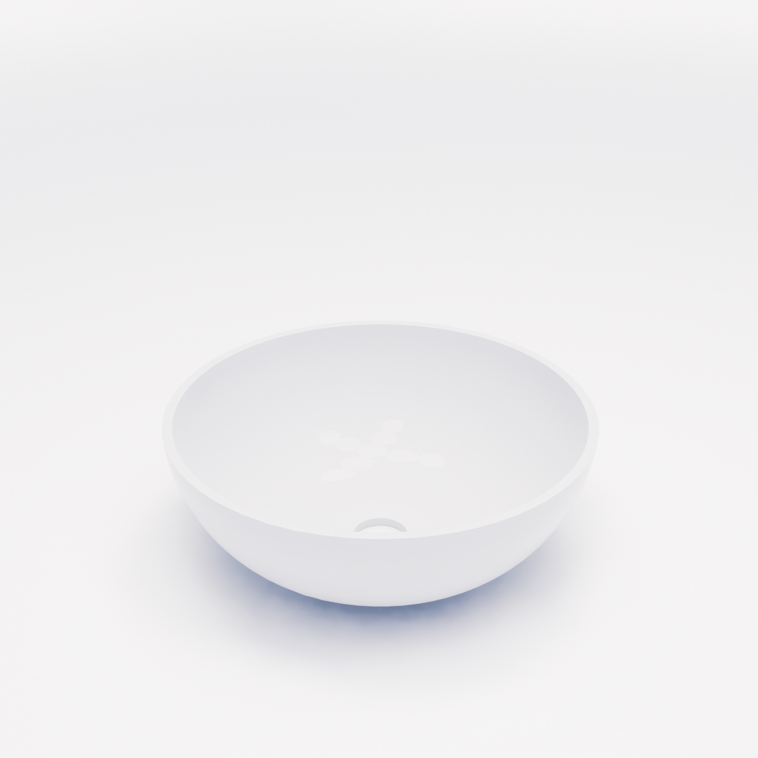 Waskom BWS Dorn 40X40X15 cm Rond Solid Wit Glans Boss & Wessing