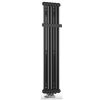 Designradiator Sapho Fede 150x30,6 cm Mat Zwart