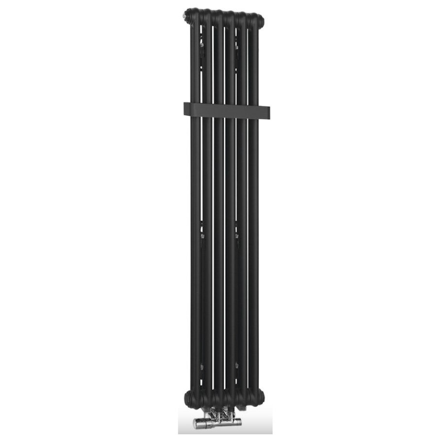 Designradiator Sapho Fede 150x30,6 cm Mat Zwart
