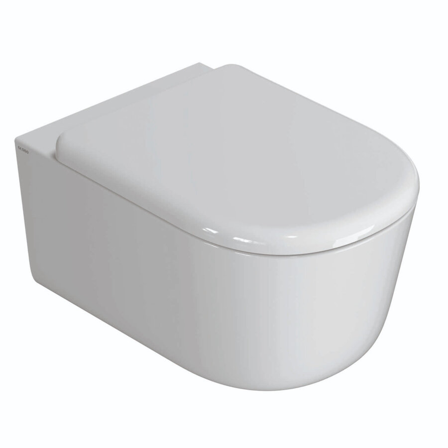 Wandcloset Globo Lalita 54x36 cm Cleanstorm Glans Wit