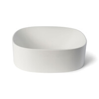 Waskom Luca Sanitair Tate 40x35x12,5 cm Mineral Stone Glans Wit