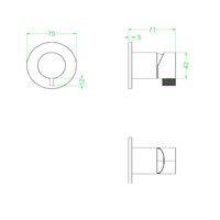 Inbouw Douchemengkraan IVY Tribe Eenhendel Inclusief Inbouwdeel Geborsteld RVS316