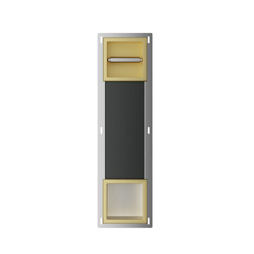 Toiletrolhouder Zonder Klep en Reserverolhouder Inbouw Wiesbaden Rocko Geborsteld Messing 