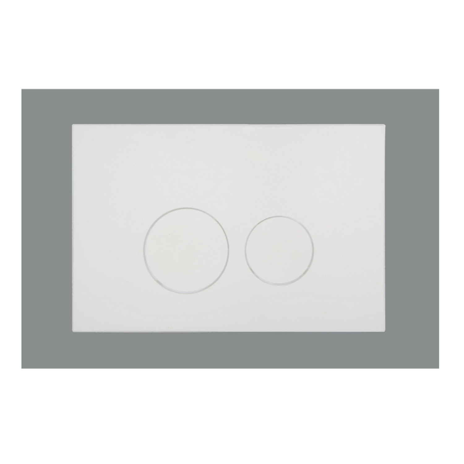 Bedieningsplaat Qeramiq Push Met DualfFush Frontbediening ABS Rond Glans Wit Qeramiq