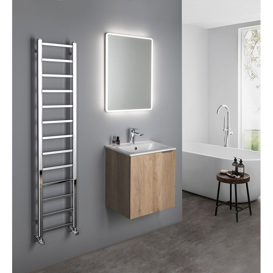 Designradiator Sapho Metro Light 30x150 cm Chroom