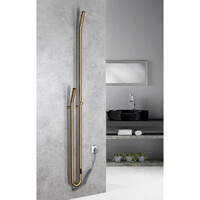 Elektrische Radiator Sapho Duopasso Met Timer 12,2x170 cm 45W Geborsteld Goud
