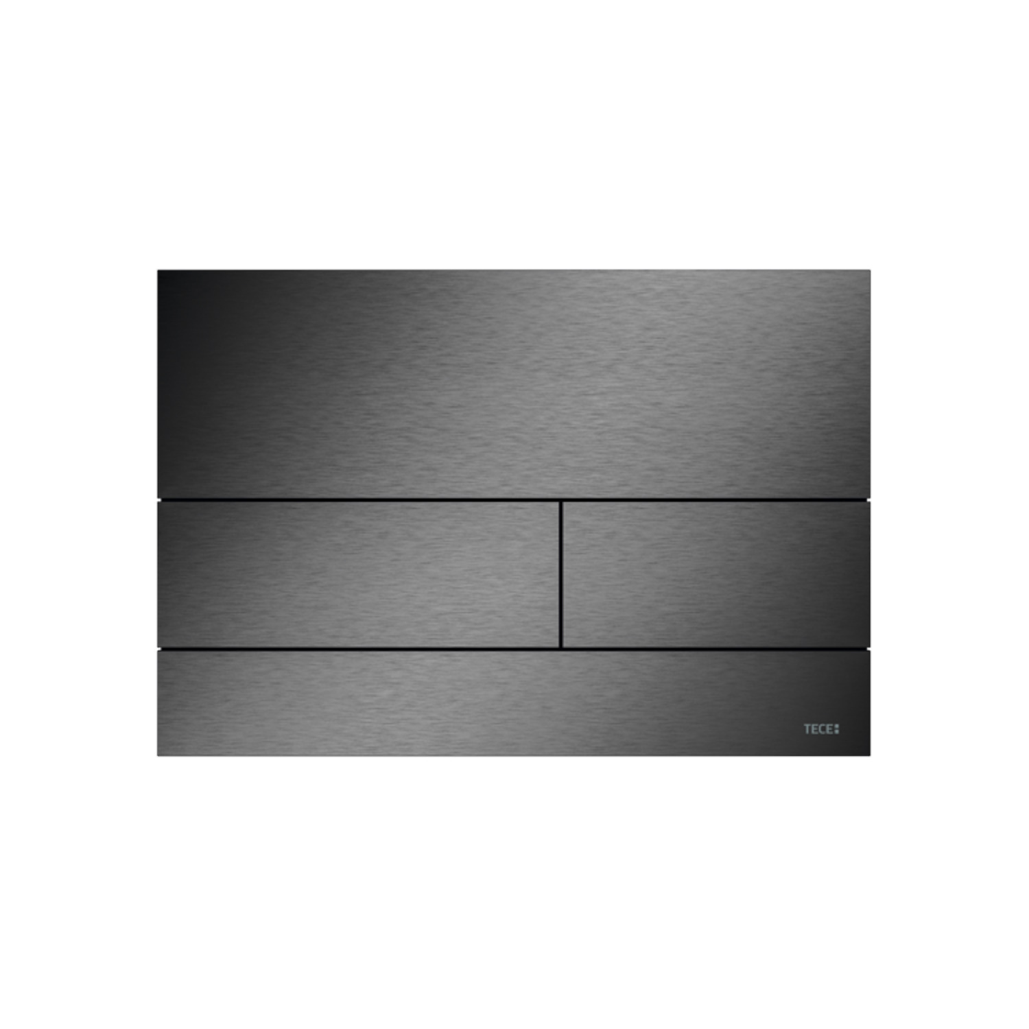 TECEsquare II metaal WC-bedieningsplaat voor duospoeltechniek, geborsteld zwart chroom TECE