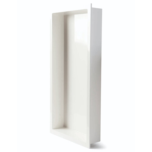 Inbouwnis Luca Sanitair Luva 59,5x29,5x7 cm Mineral Stone Glans Wit 