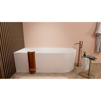 Hoekbad Wiesbaden Zenn Links 180x80 Cm Met Waste Wit