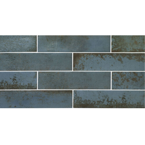 Wandtegel Magnetism Blue 6.3x25 cm (Prijs per M2) 