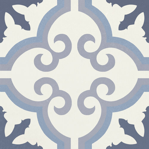 Vloer en Wandtegel Mykonos Hydrolic Bloemen Blauw 20x20 Cm (Prijs per M2) 