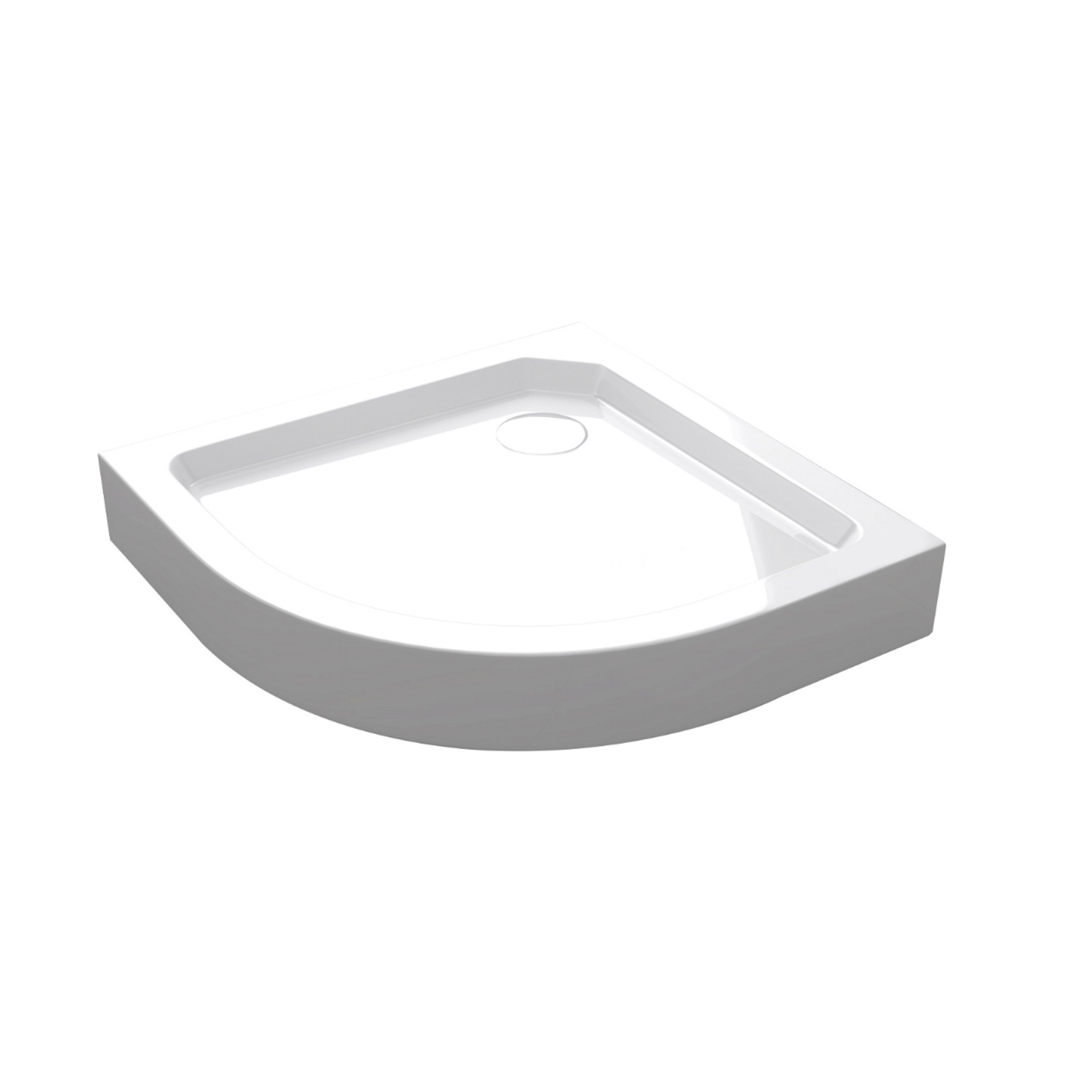 Best Design Douchebak Opbouw Project Kwartrond 80x80x14 cm Hoogglans Wit