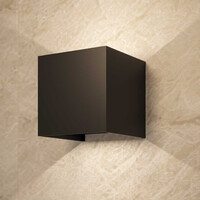 Wandlamp Martens & Meijer Riga 10x10 Cm Vierkant Mat Zwart