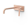 Tres Wastafelkraan Inbouw Tres Fuji 24 Cm Met Bedieningsplaat Mat Rose Gold