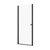 Nisdeur Sealskin Hooked Draaideur in Nis 90x200 cm Helder Glas Mat Zwart