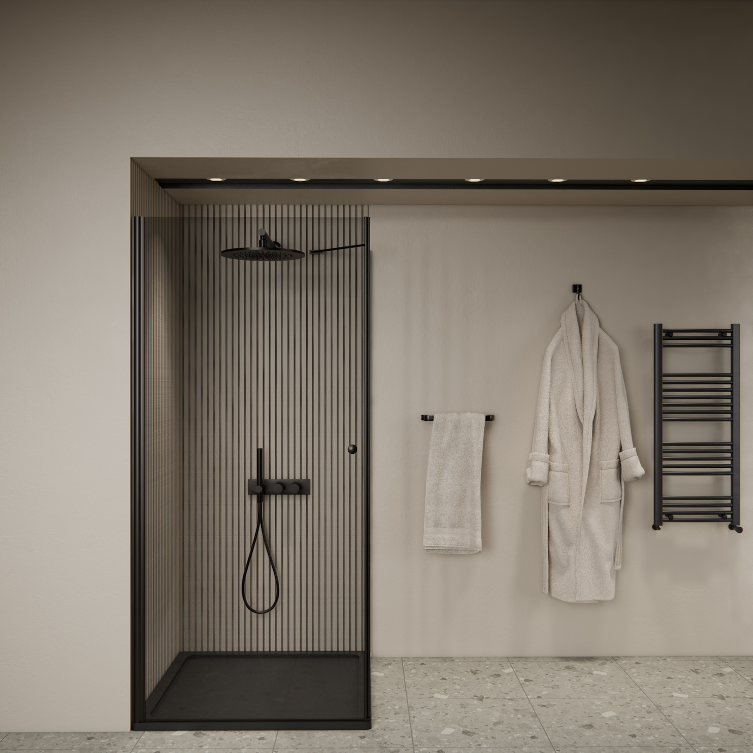 Douchecabine | BWS Gusma | 1 Deur | 90x90x190 cm | Zwart Boss & Wessing