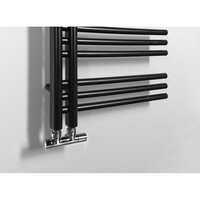 Handdoekradiator Sapho Dorlion Recht 50x120 cm Mat Zwart