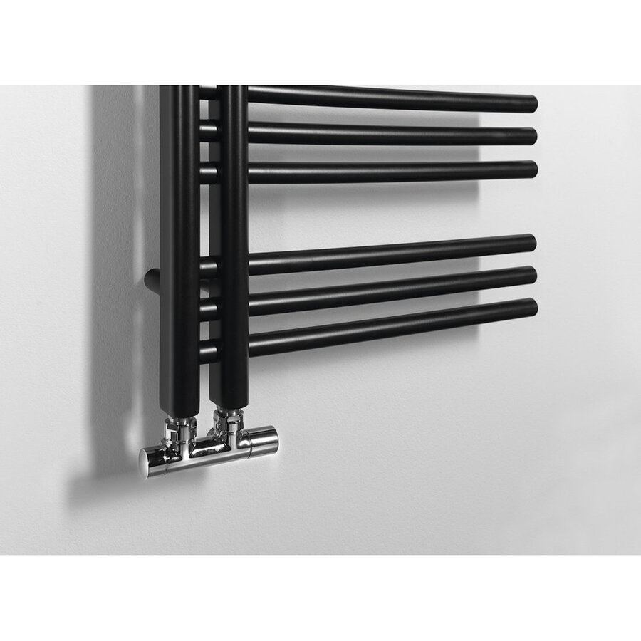Handdoekradiator Sapho Dorlion Recht 50x120 cm Mat Zwart