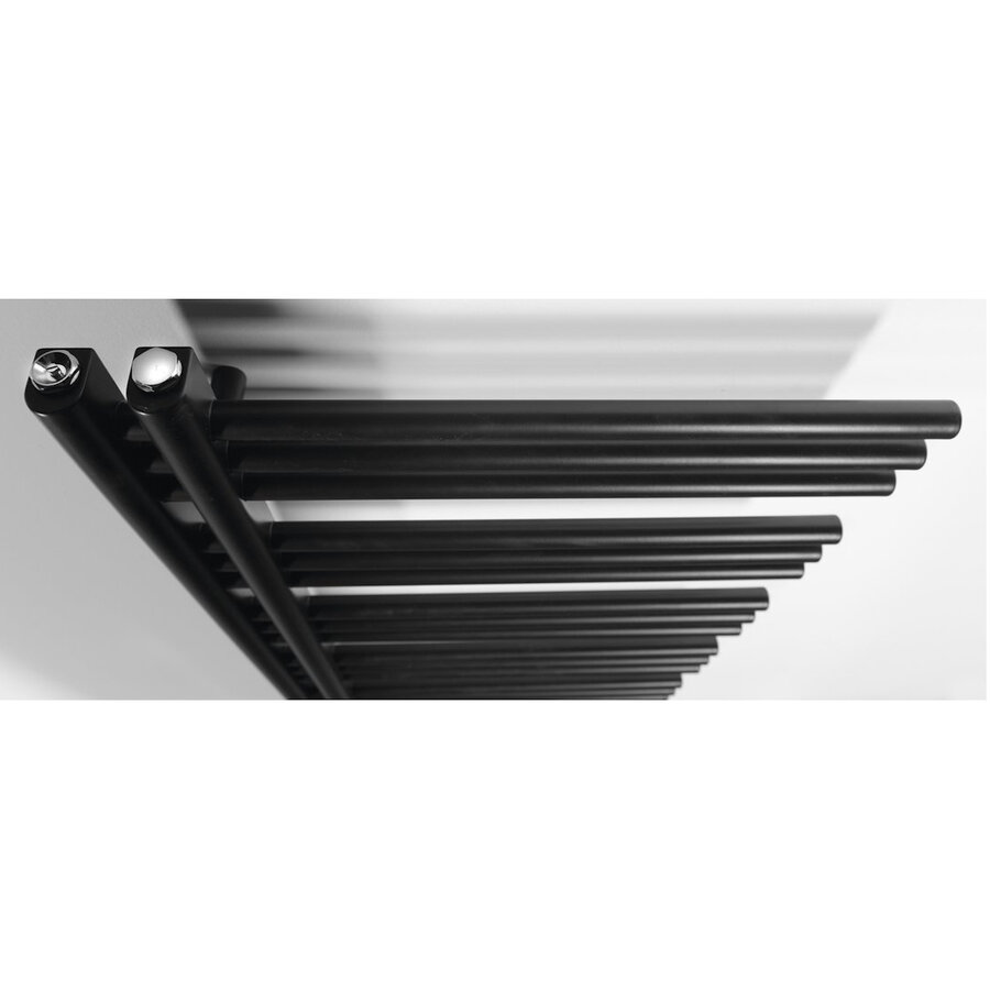 Handdoekradiator Sapho Dorlion Recht 50x120 cm Mat Zwart