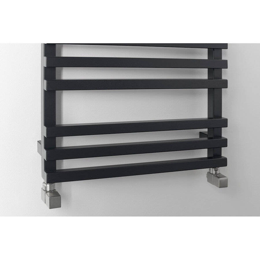 Designradiator Sapho Fantina Recht 50x121,5cm 495W Mat Zwart