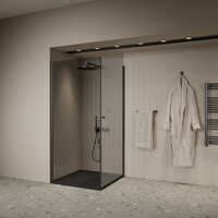 Douchecabine | BWS Gusma | 2 Deuren | 80x80x190 cm | Zwart