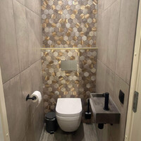 Mozaïek Isodeco Steenstrip Hexagon Zelfklevend 25.0x29.0 cm Beige Large (Prijs Per Stuk)