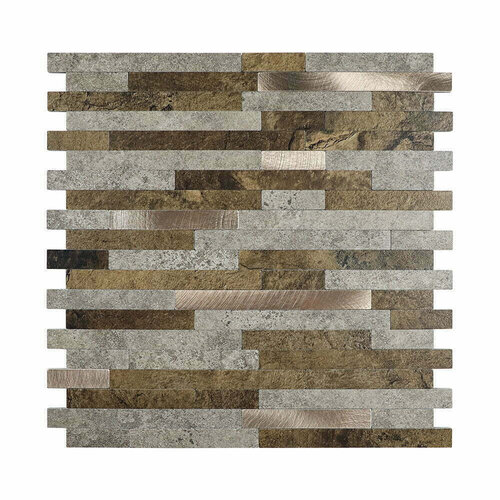 Mozaïek Isodeco Steenstrip Zelfklevend 29.2x29.7 cm Koper (Prijs Per Stuk) 