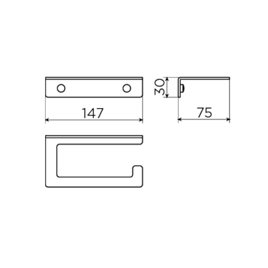 Toiletrolhouder Clou Fold 3 x 14,7 cm Mat Wit