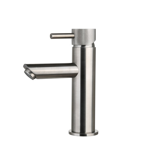 Wastafelmengkraan Opbouw Sanilux Mia Met Geribbeld Knop Gunmetal 