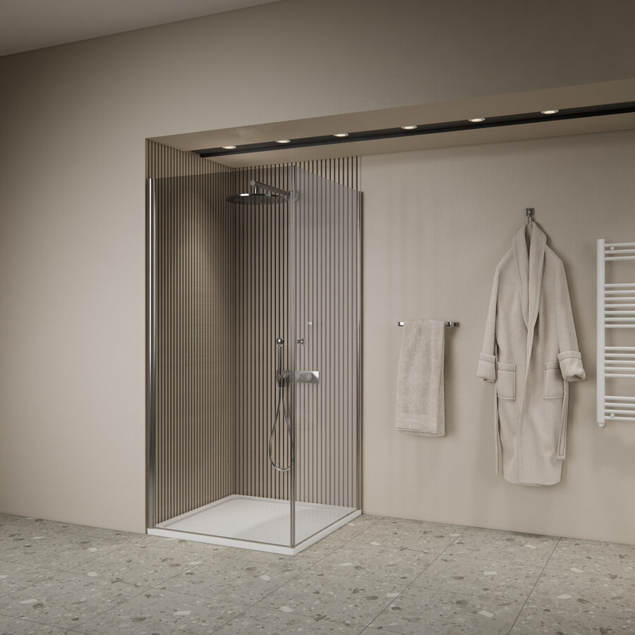 Douchecabine | BWS Gusma | 2 Deuren | 80x80x190 cm | Chroom