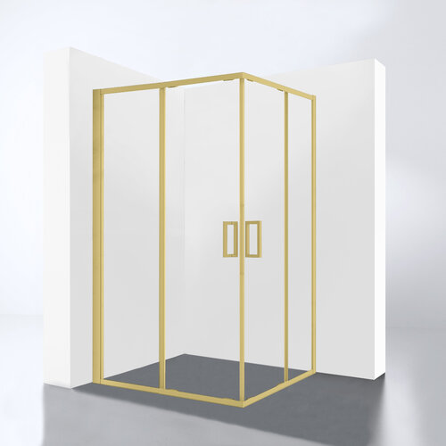 Douchecabine Best Design Hulmer Nancy 120x89x210 cm Met Twee Schuifdeuren Mat Goud 