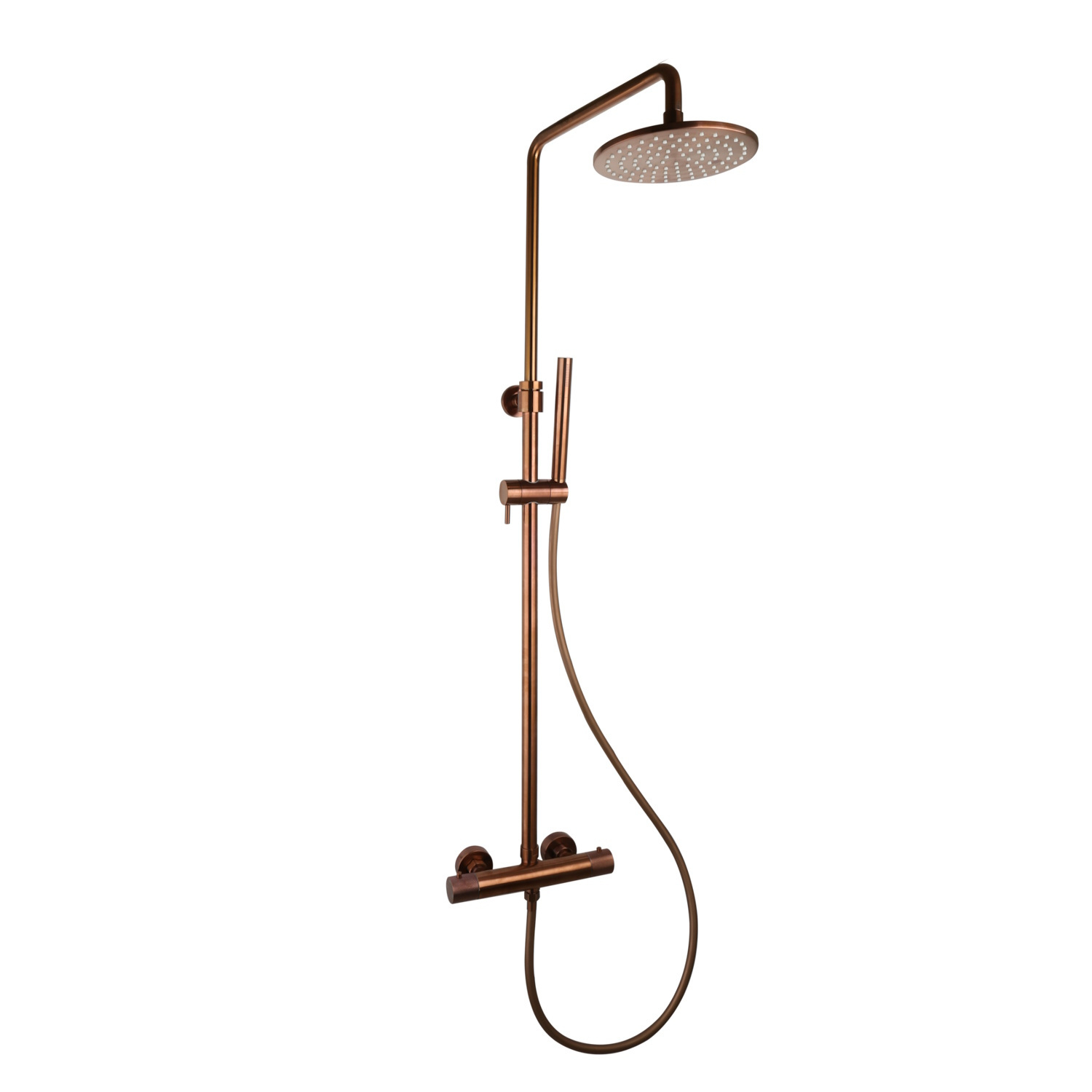 Doucheset Sanilux Rubb Opbouw Thermostatisch Rond Brons Sanilux