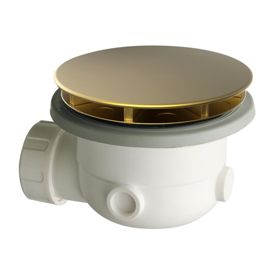 Douchebak Afvoer Xenz Pure Voor Gat 90 mm Met Afdekklep Geborsteld Goud