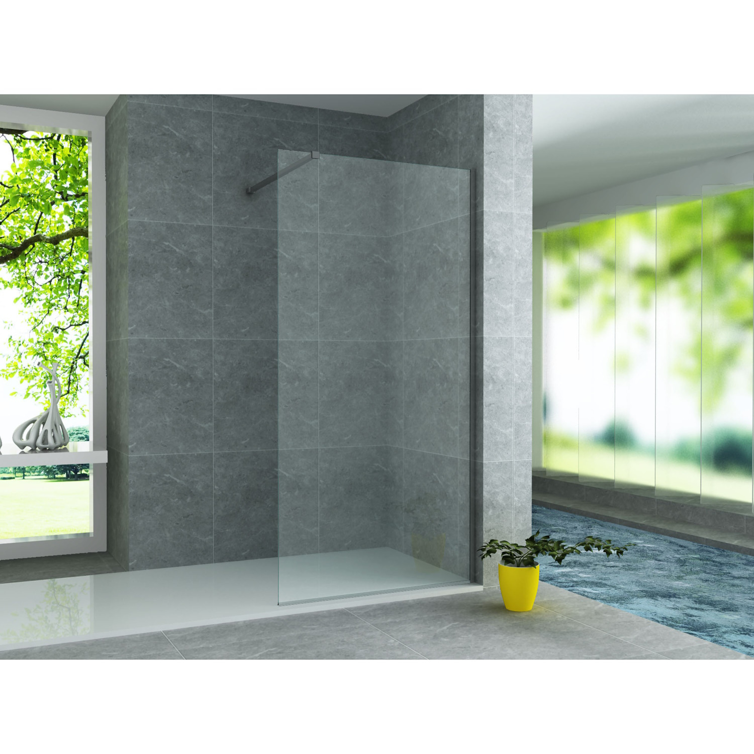 Inloopdouchewand BWS Antonia Glas 8 mm 80x200 cm Boss & Wessing