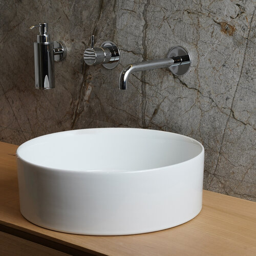 Waskom Loutro Mc Delly Rond 40x40x12 cm Hoogglans Wit 