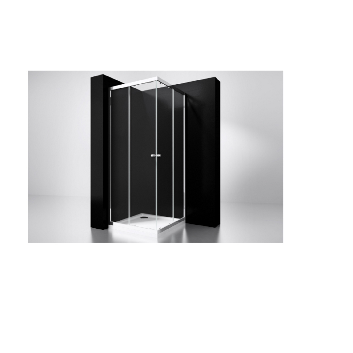Best Design Douche Hoekinstap Project 80x80x190 cm Glas 5 mm Aluminium Profiel