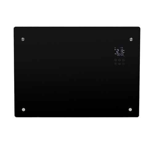 Convector Verwarming Eurom Alutherm Verre 1000W Voor in de Badkamer met Wi-Fi en Glazen Behuizing Zwart 