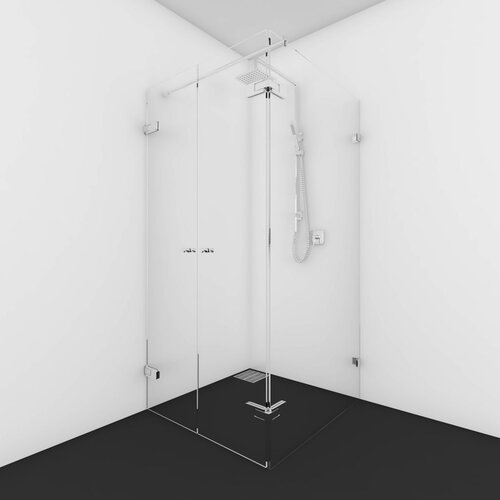 Pendeldeuren Van Rijn Incl Vast Deel Helder Glas 200x100 cm Ronde Knop 