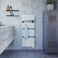 Elektrische Handdoekradiator Sauter Asama Ventilo Van Marcke 750+1000W 143.2x55cm Wit