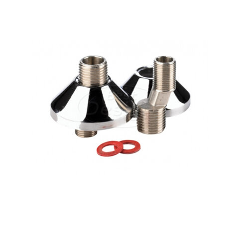 Best-Design Paar S-Koppeling 3/8'' x 1/2'' Chroom 