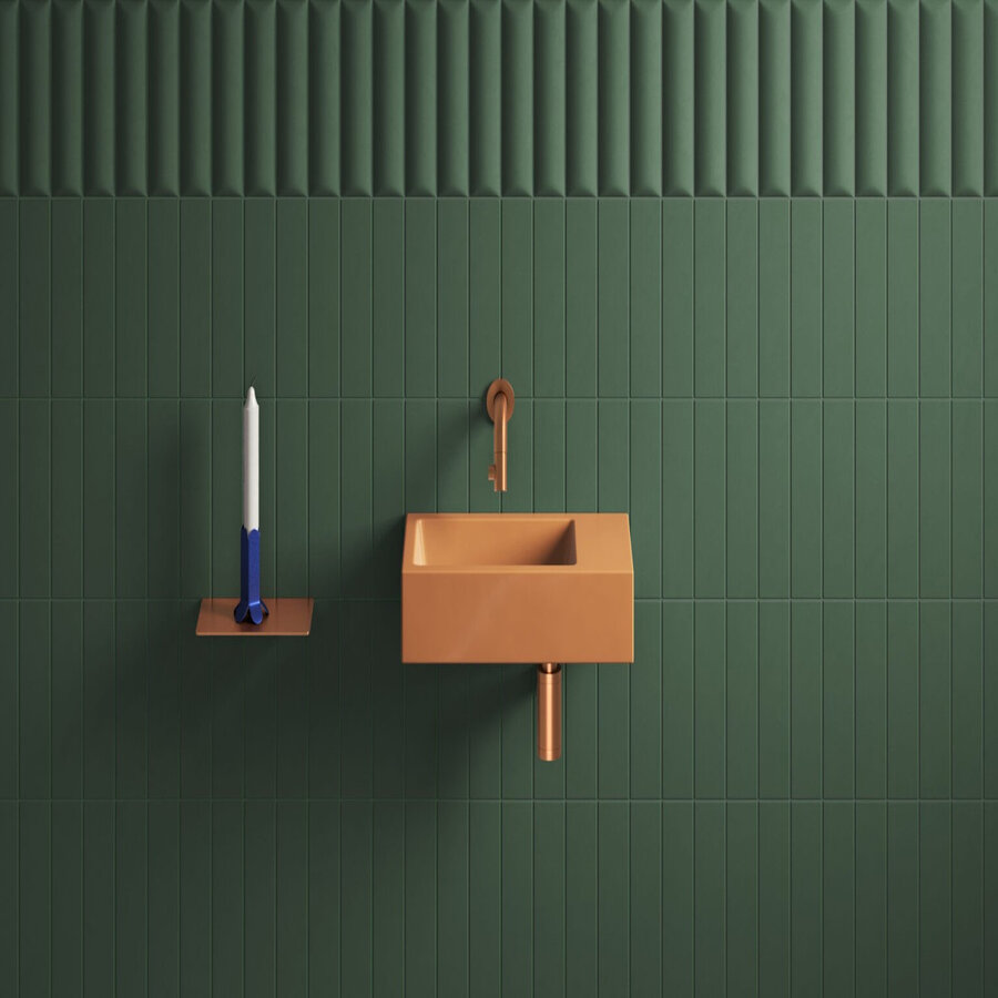 Telefoon Douche Planchet Clou Sjokker Wandmodel Brons Geborsteld PVD