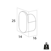 Handdoekhaak Klein Tiger Cooper Goud (2 Stuks)