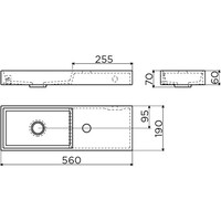 Fonteinset Clou Mini Wash Me Incl. Toebehoren 7x56 Cm Glanzend Wit
