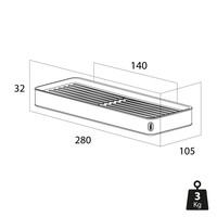 Planchet Tiger Cooper 28 cm Goud Zwart